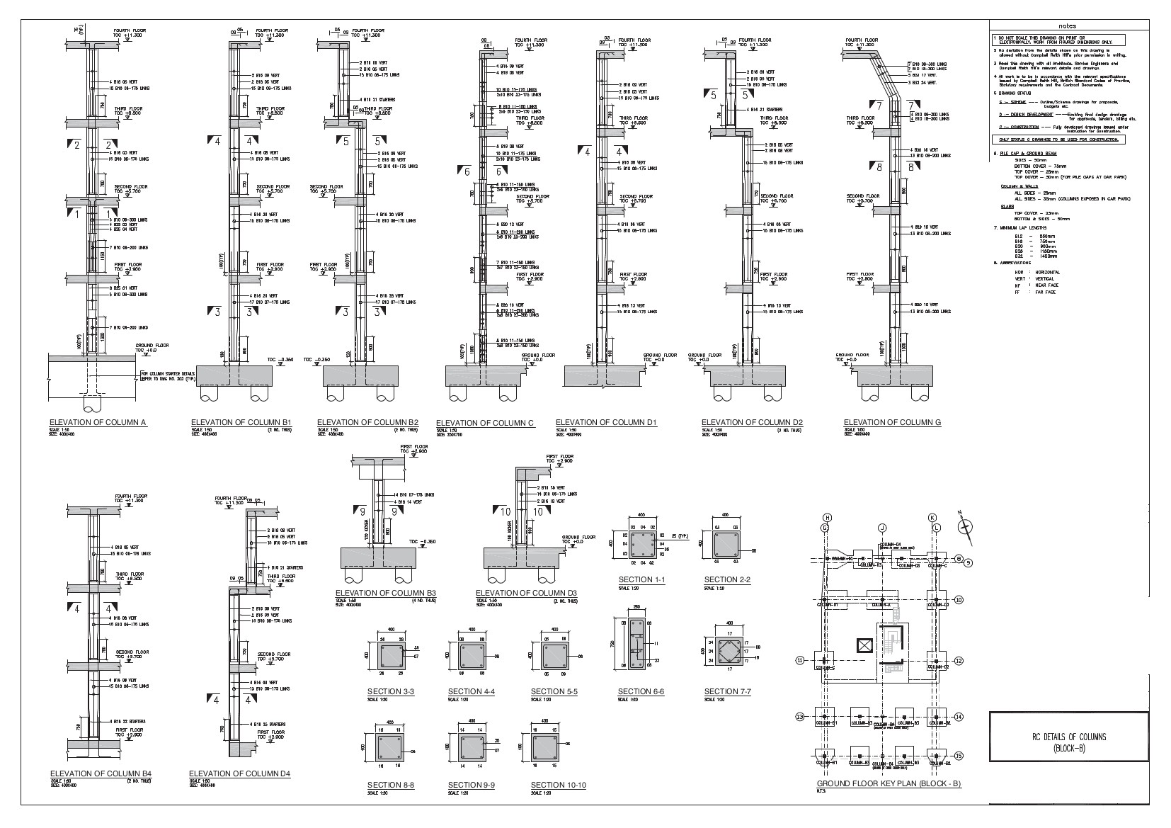 Residential Block - Columns